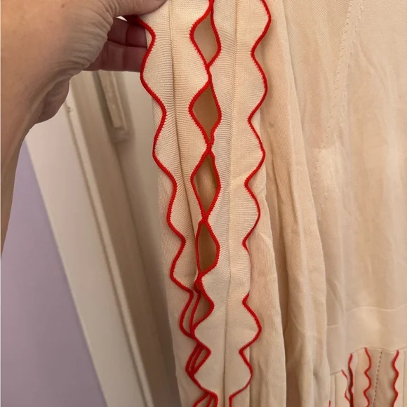 Zimmermann Beige and Red Midi Dress - Picture 3 of 9